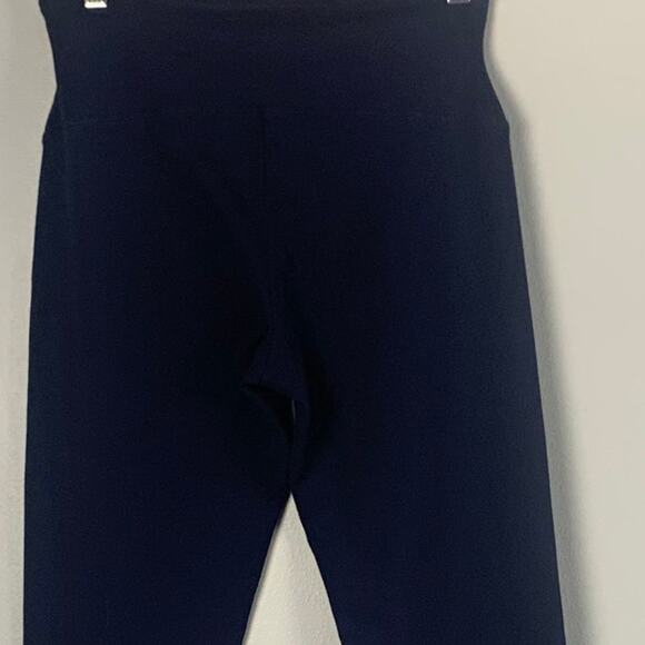 Yummie Navy Blue Cotton Stretch Yoga Pants with Wide Legs Size Medium - Picture 6 of 12